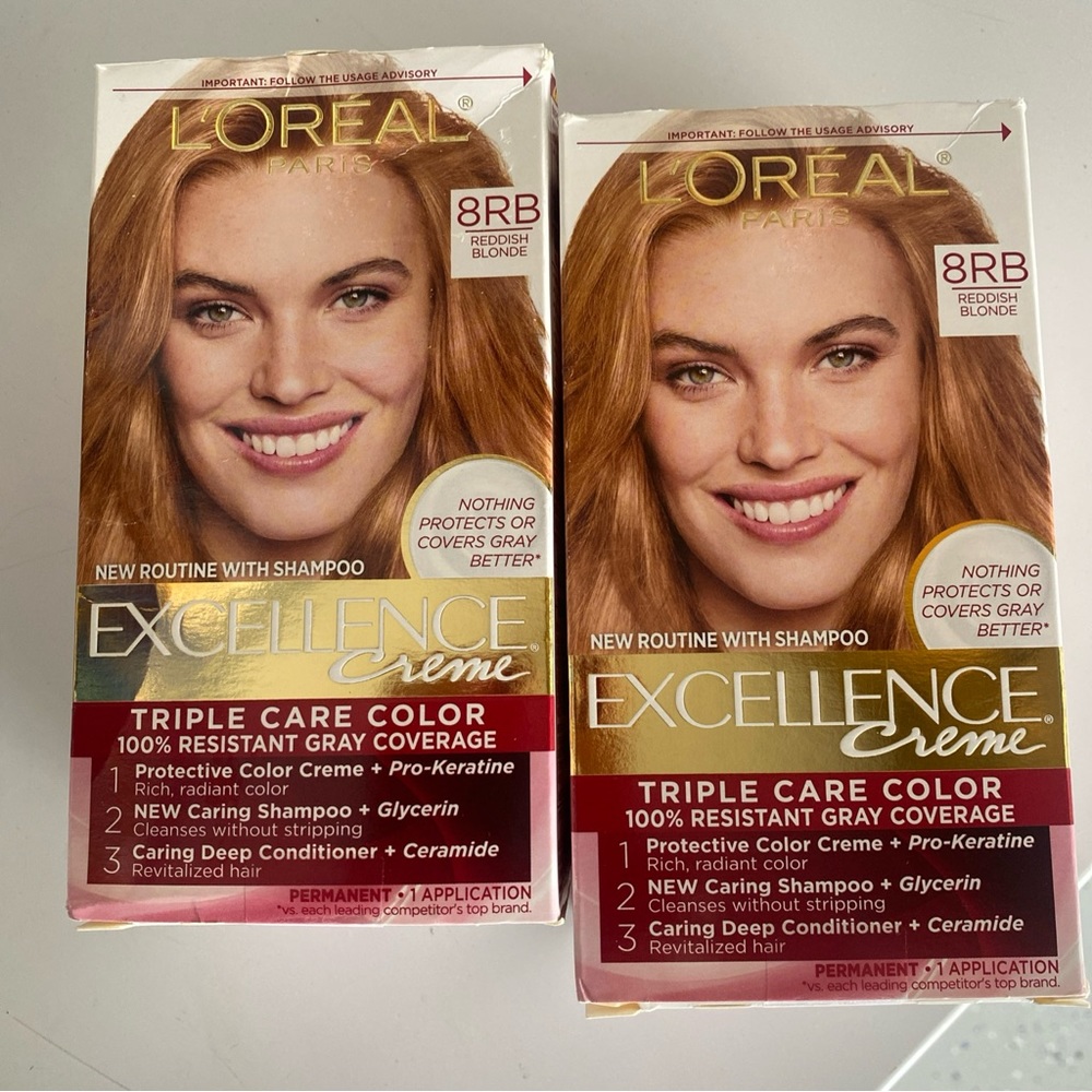 L’oréal PARIS EXCELLNCE CREME 8RB REDDISH BLONDE COLOR GRAY COVERAGE
